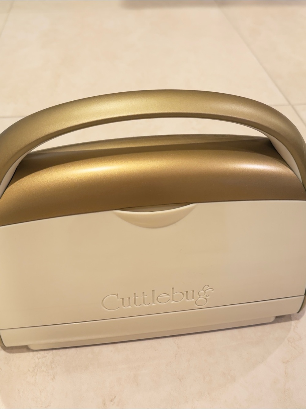 Cuttlebug Portable Die-Cutting Machine in Champagne Gold & Cream